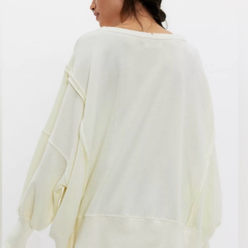 Free People We The Free Graphic Camden Pullover in Cream - Picture 4 of 6